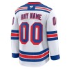 Miehille NHL New York Rangers Pelipaita Custom Fanatics Premium 2024-25 vieras Valkoinen